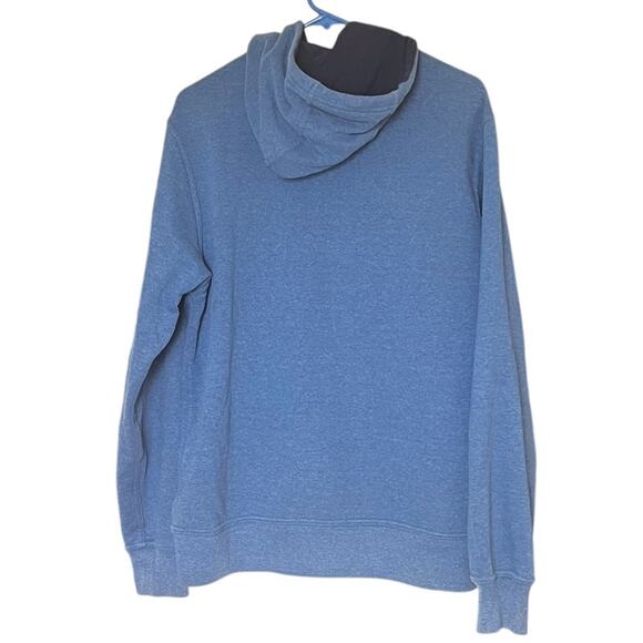 The North Face men’s Blue Zip-Up Hoodie front logo size medium - Picture 2 of 7